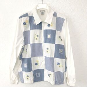 Vintage Patchwork Floral Embroidered Jacket Cottagecore Granny 12 Alfred Dunner